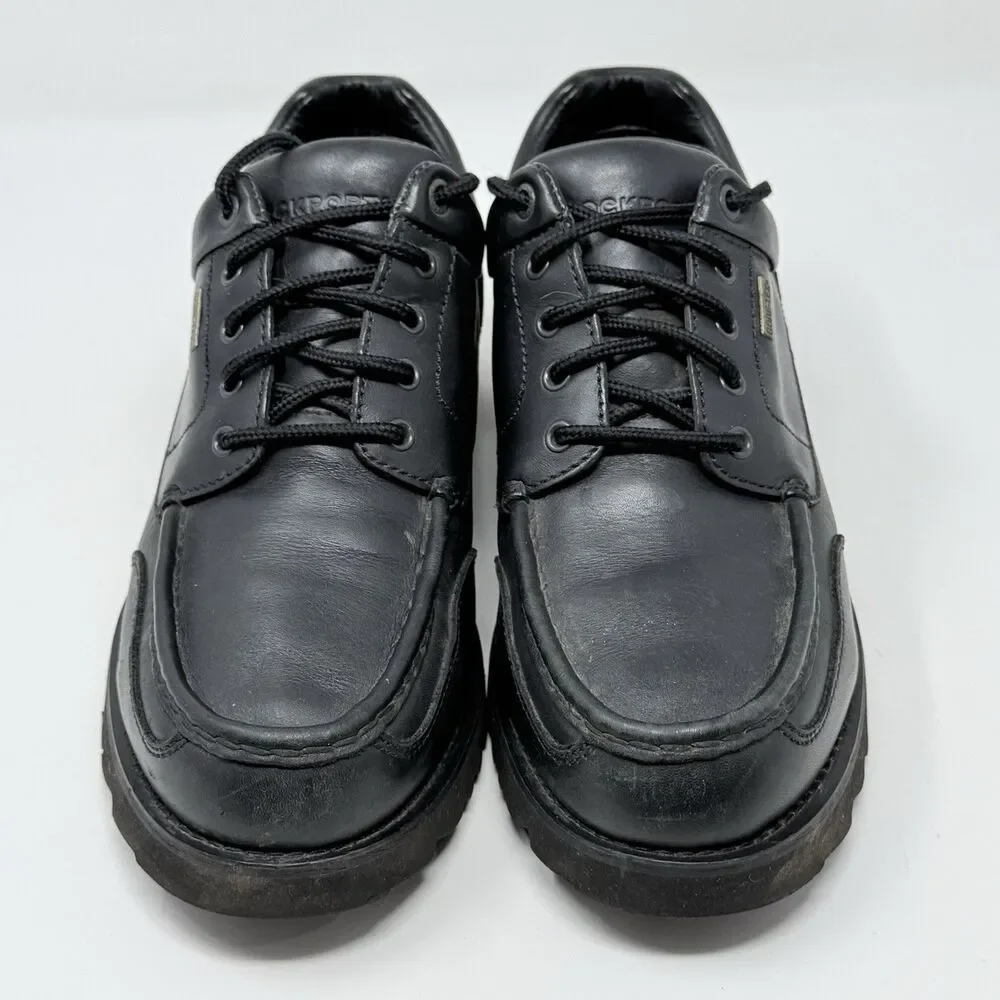 Rockport Lug Sole GoreTex Shoes Mens 9 M Black Leather Casual Hiking Gorpcore
